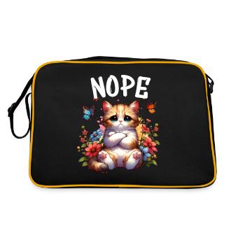 Chat drôle de dicton non pour les amoureux des chats - Sac Retro - noir/or - Dos
