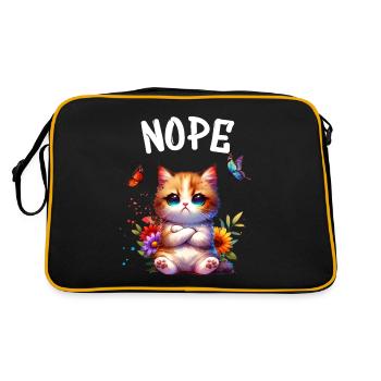 Chat drôle de dicton non pour les amoureux des chats - Sac Retro - noir/or - Dos