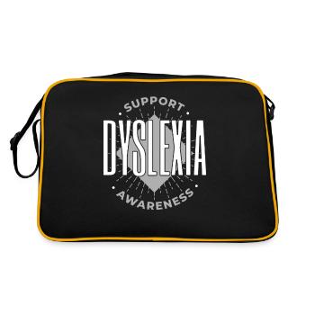Support Dyslexia Awareness Dyslexia Apraxia - Retro Bag - black/gold - Back