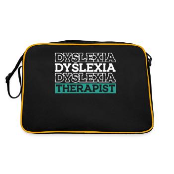 Dyslexia Therapist Dyslexia Apraxia Therapist - Retro Bag - black/gold - Back