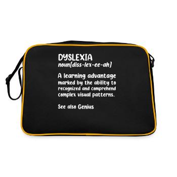 Dyslexia Noun Definition Dyslexia Apraxia - Retro Bag - black/gold - Back