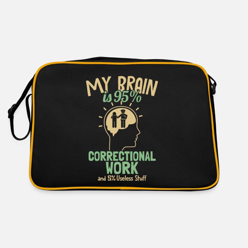 My Brain is 95% Correctional Work Corrections Retro Bag