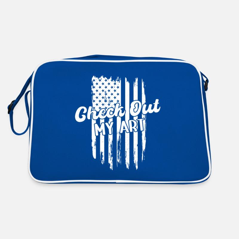Funny Art Painter Check Out My Art Drawing Usa Retro Tasche