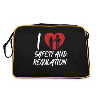 I Love Safety And Regulation Jail Guard - Retro Bag - black/gold - Back