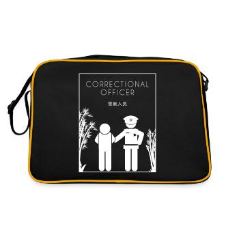 Correctional Officer Chinese Hanzi Corrections - Retro Bag - black/gold - Back