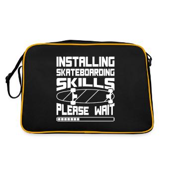 Skateboard Art For Boys Girls Men Skateboard Gifts - Retro Bag - black/gold - Back