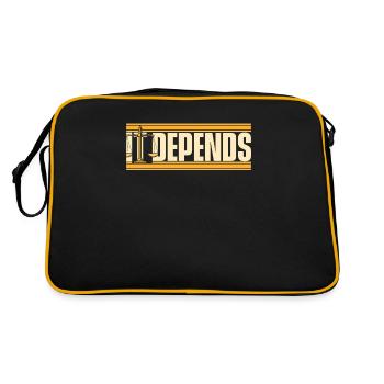 Ça dépend Conseiller juridique Procureur général Avocat - Sac Retro - noir/or - Dos