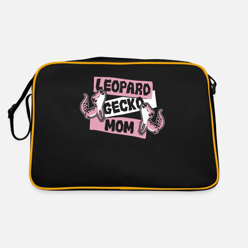 Leopard Gecko Mama Schopfeidechse Gekkota Leopard Retro Tasche