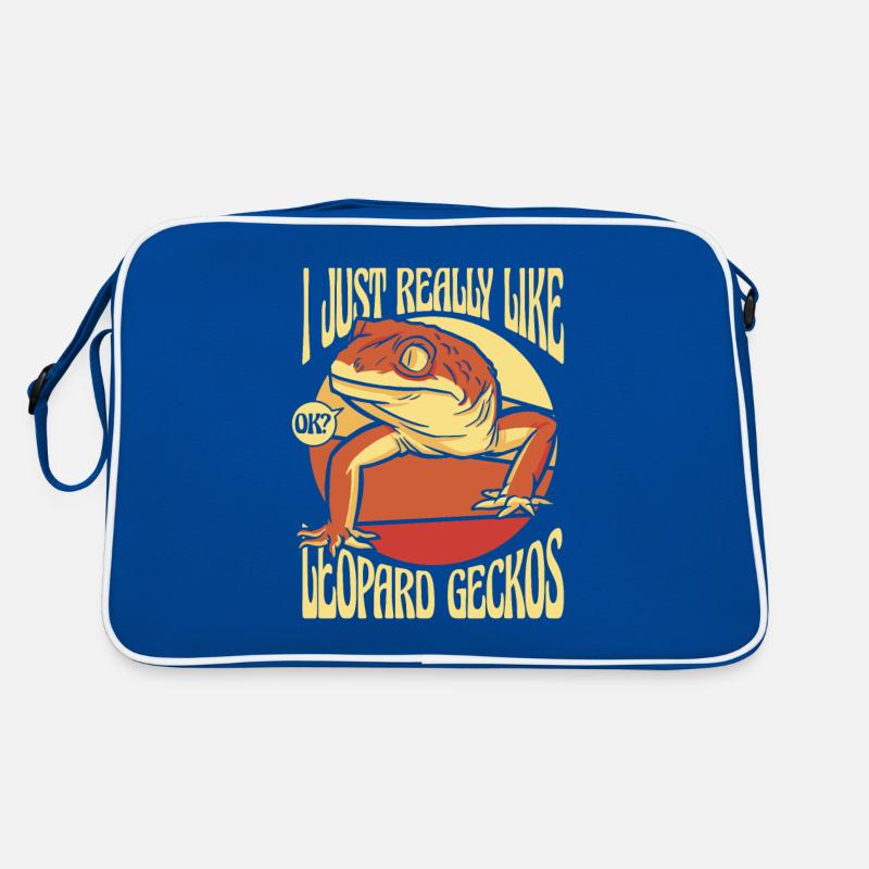 Just Really Like Leopard Geckos Crested Lizard Retro Bag