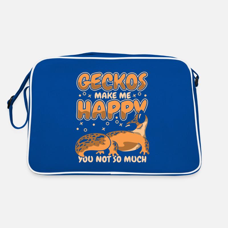Geckos Make Me Happy Lizard Gekkota Crested Retro Bag
