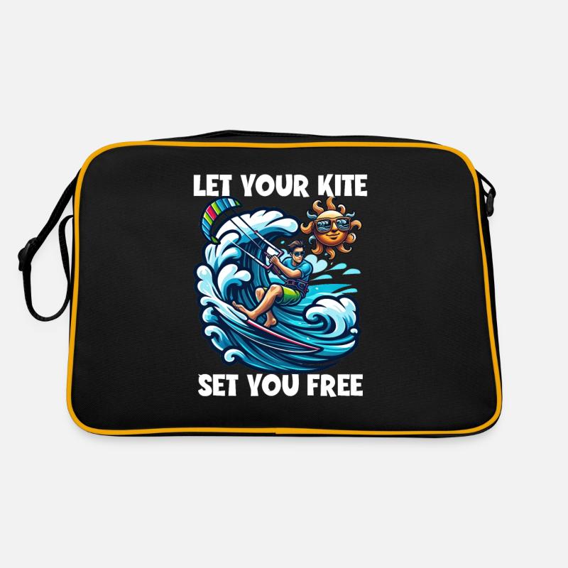 Kitesurf Laissez votre cerf-volant vous libérer Kitesurfeur Sac Retro