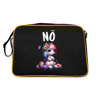 Cheval Drôle Dicton Non pour les amoureux des chevaux - Sac Retro - noir/or - Dos