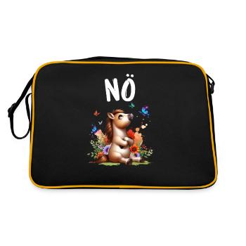 Cheval Drôle Dicton Non pour les amoureux des chevaux - Sac Retro - noir/or - Dos