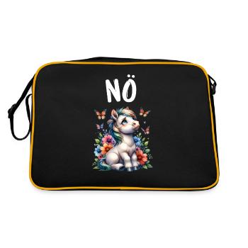 Cheval Drôle Dicton Non pour les amoureux des chevaux - Sac Retro - noir/or - Dos
