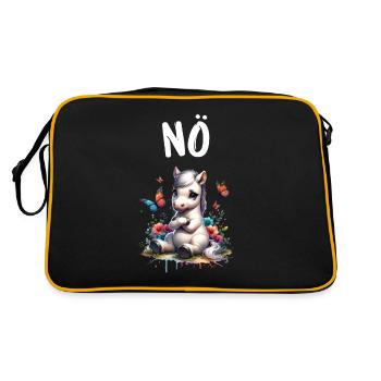 Cheval Drôle Dicton Non pour les amoureux des chevaux - Sac Retro - noir/or - Dos