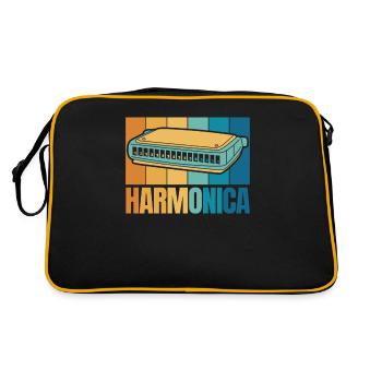 Retro Mundharmonika Harmonicist Maultrommel Harmonist - Retro Tasche - Schwarz/Gold - Hinten