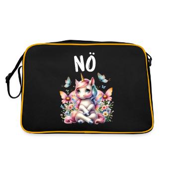 Licorne disant non Garçon et fille Créature mythique - Sac Retro - noir/or - Dos