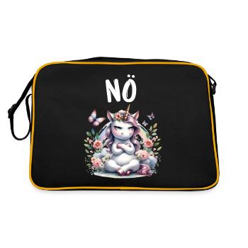 Licorne disant non Garçon et fille Créature mythique - Sac Retro - noir/or - Dos