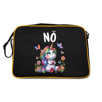 Licorne disant non Garçon et fille Créature mythique - Sac Retro - noir/or - Dos