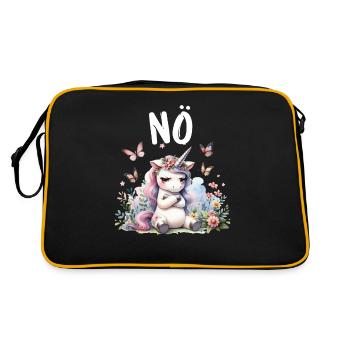 Licorne disant non Garçon et fille Créature mythique - Sac Retro - noir/or - Dos