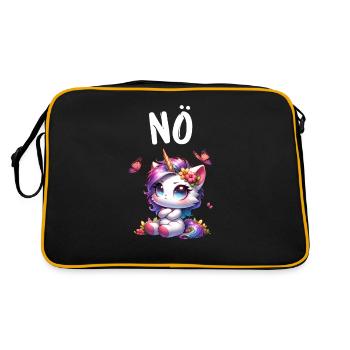 Licorne disant non Garçon et fille Créature mythique - Sac Retro - noir/or - Dos