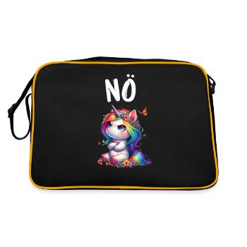 Licorne disant non Garçon et fille Créature mythique - Sac Retro - noir/or - Dos