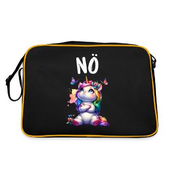 Licorne disant non garçon et fille créature mythique - Sac Retro - noir/or - Dos