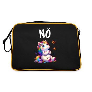 La licorne dit non aux créatures mythiques des garçons et des filles - Sac Retro - noir/or - Dos
