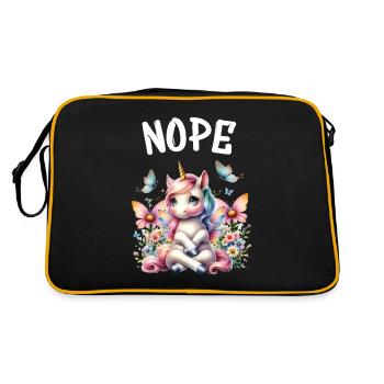 Licorne disant non Garçon et fille Créature mythique - Sac Retro - noir/or - Dos