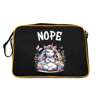 Licorne disant non Garçon et fille Créature mythique - Sac Retro - noir/or - Dos