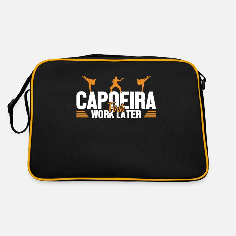 Capoeira Première œuvre Plus tard Capoeirista Ginga Danse Sac Retro