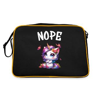 Licorne disant non Garçon et fille Créature mythique - Sac Retro - noir/or - Dos