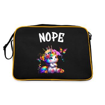 Licorne disant non Garçon et fille Créature mythique - Sac Retro - noir/or - Dos
