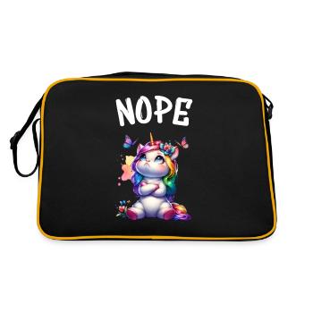 Licorne disant non Garçon et fille Créature mythique - Sac Retro - noir/or - Dos