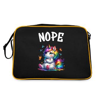 Licorne disant non Garçon et fille Créature mythique - Sac Retro - noir/or - Dos