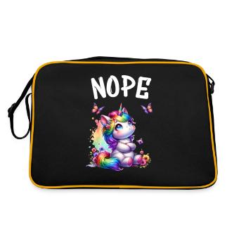 Licorne disant non garçon et fille créature mythique - Sac Retro - noir/or - Dos