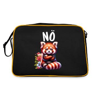 Panda roux Drôle de dicton Nope Renard de Feu - Sac Retro - noir/or - Dos