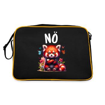 Panda roux Drôle de dicton Nope Renard de Feu - Sac Retro - noir/or - Dos