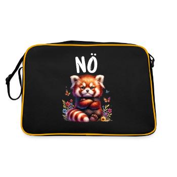Panda roux Drôle de dicton Nope Renard de Feu - Sac Retro - noir/or - Dos