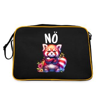 Panda roux Drôle de dicton Nope Renard de Feu - Sac Retro - noir/or - Dos