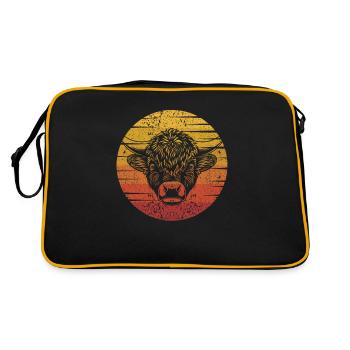 Retro Buffalo Bovinae American Bison Lover Bison - Retro Bag - black/gold - Back