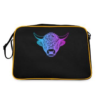 Buffalo American Bison Bovinae Lover Bison - Retro Bag - black/gold - Back