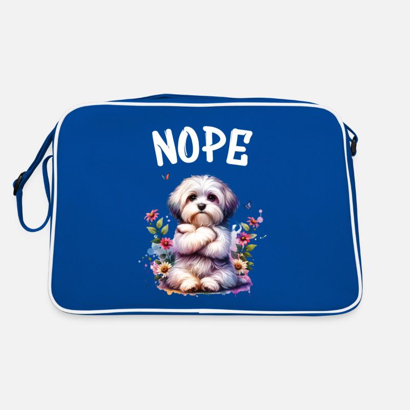 Havanese Funny Saying Nope for Dog Lovers Retro Bag