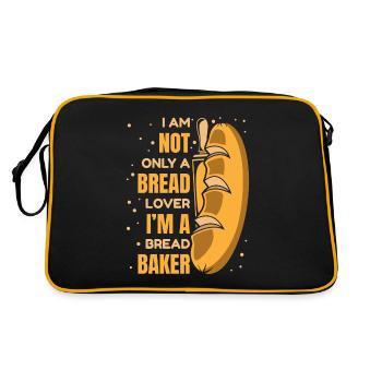 Not Only A Bread Lover Bread Maker Bread Dough - Retro Bag - black/gold - Back