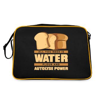 Farine d’eau et autolyse Power Bread Dough Lover - Sac Retro - noir/or - Dos