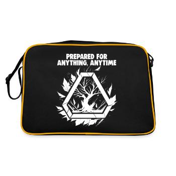 Bushcrafting Outdoor Prepared For Anything - Retro Bag - black/gold - Back