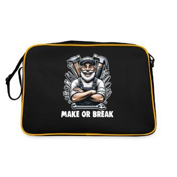 Handyman Dad Make Or Break DIY DIY DIY - Retro Bag - black/gold - Back