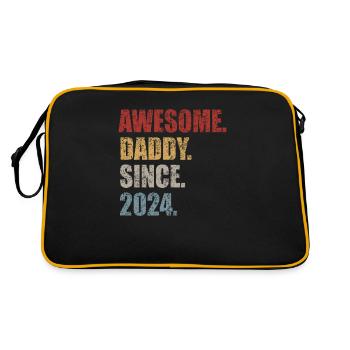 Awesome Daddy Since 2024 Father's Day Retro - Retro Bag - black/gold - Back