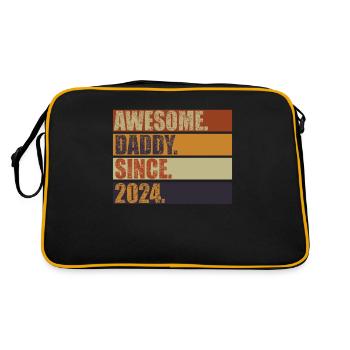 Awesome Daddy Since 2024 Father's Day Retro - Retro Bag - black/gold - Back