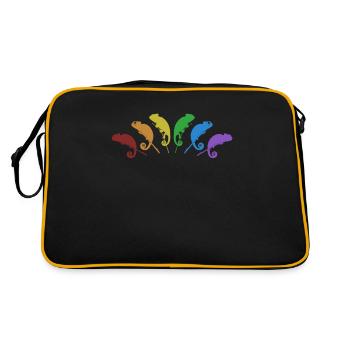 Chameleons LGBT Rainbow Panther Veiled Lover - Retro Bag - black/gold - Back